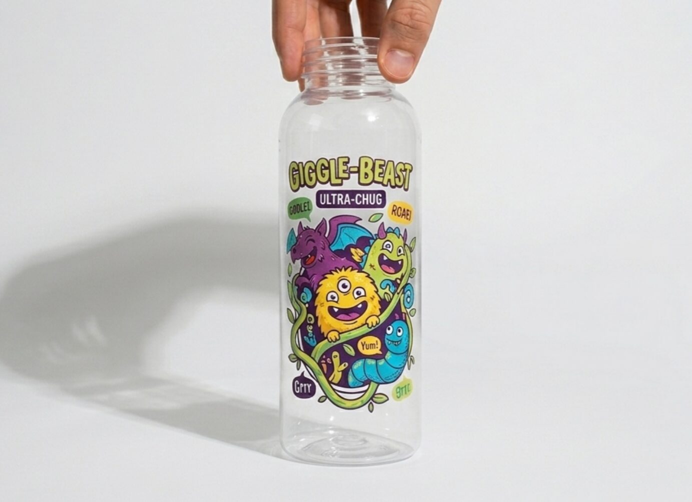 Botella infantil impresa multicolor